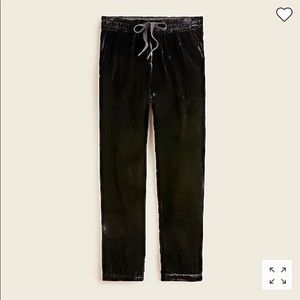J. Crew Green Velvet Joggers